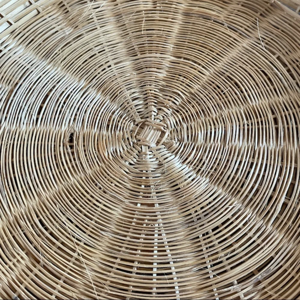 Vintage Wicker Woven Boho Plate Charger Wall Decor set of 4